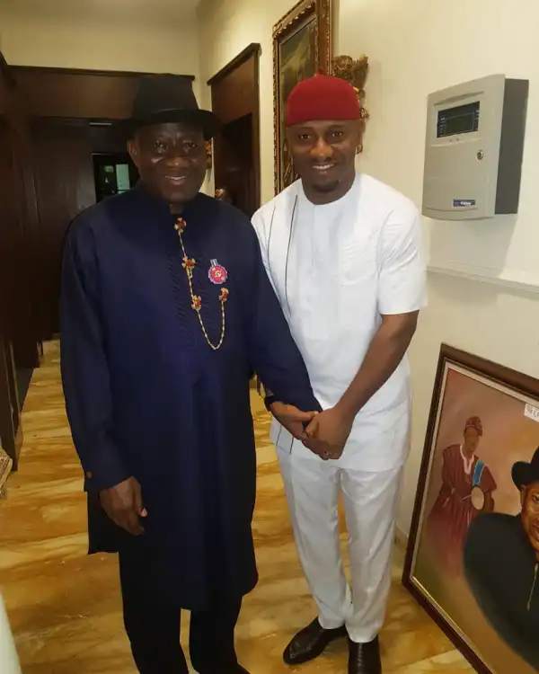 Actor/Politician Yul Edochie Visits Goodluck Jonathan In Abuja (Photo)